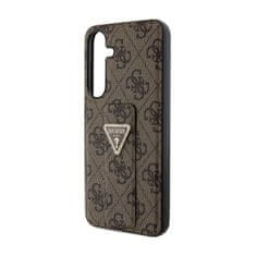 Guess Guess Grip Stand 4G Triangle Strass Logo - Ohišje za Samsung Galaxy S24 (rjavo)