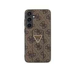 Guess Guess Grip Stand 4G Triangle Strass Logo - Ohišje za Samsung Galaxy S24+ (rjavo)