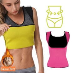 Cool Mango Savna body shaper za vadbo in hujšanje, oblikovalec telesa, ženska majca za oblikovanje postave, primerna za vse oblike telesa in vadbe, do 3x več potenja, povečuje telesno temperaturo, S-M - Sweaty