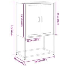 Vidaxl TV omarica bela 68x39x60,5 cm jeklo