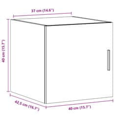 Vidaxl Stenska omarica siva sonoma 40x42,5x40 cm inženirski les