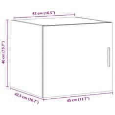 Vidaxl Stenska omarica sonoma hrast 45x42,5x40 cm inženirski les