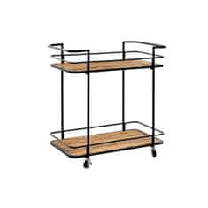 NEW Mobilier tip Chelneriță DKD Home Decor Črna Naraven Kovina 68 x 37,5 x 70,5 cm