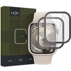 Hofi Hybrid 2x zaščitno steklo za Apple Watch 7 / 8 / 9 41mm, črna