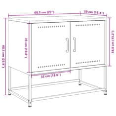 Vidaxl TV omarica bela 68,5x39x60,5 cm jeklo