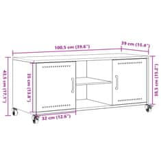 Vidaxl TV omarica črna 100,5x39x43,5 cm jeklo