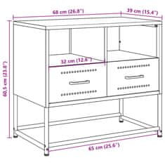 Vidaxl TV omarica roza 68x39x60,5 cm jeklo