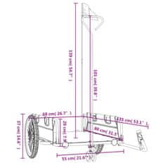 Vidaxl Kolesarska prikolica črna oxford tkanina in železo