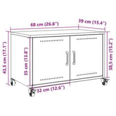 Vidaxl TV omarica roza 68x39x43,5 cm jeklo