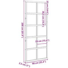 Vidaxl Hlevska vrata bela 90x208 cm trdna borovina