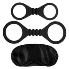 Ero Kajdanki- Me You Us Bound To Please Blindfold Wrist And Ankle Cuffs Black