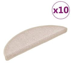 Vidaxl Preproge za stopnice 10 kosov 56x17x3 cm taupe