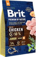 Brit BRIT Premium by Nature Junior M Chicken - suha hrana za pse - 3 kg