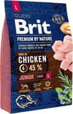 Brit BRIT Premium by Nature Junior Large Chicken - suha hrana za pse - 3 kg