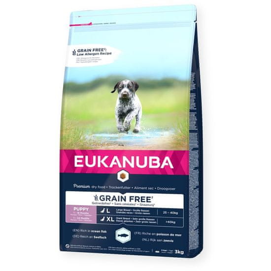 Eukanuba EUKANUBA Puppy large breed grain free ocean fish - suha hrana za pse - 3kg