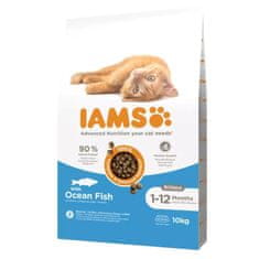 IAMS 78 / 5 000 IAMS for Vitality Cat Kitten Ocean Fish - suha hrana za mačke - 10 kg