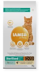 Eukanuba IAMS for Vitality Adult Sterilizirana s svežim piščancem - suha hrana za mačke - 3kg