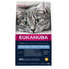 Eukanuba EUKANUBA Sterilizirana/Weight Control Chicken - suha hrana za mačke - 2kg