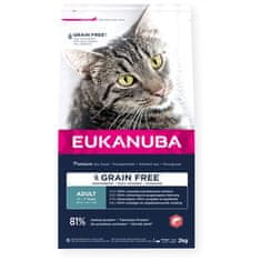 Eukanuba EUKANUBA Grain Free Adult Salmon - suha hrana za mačke - 2kg