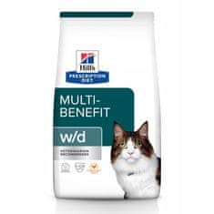 Hill's HILL'S PRESCRIPTION DIET Multi-Benefit Feline w/d Suha hrana za mačke Chicken 3 kg