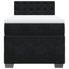 Vidaxl Box spring postelja z vzmetnico črna 80x200 cm žamet
