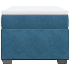 Vidaxl Box spring postelja z vzmetnico temno modra 100x200 cm žamet