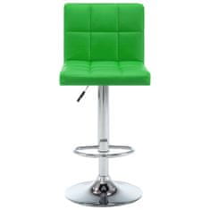 Vidaxl Barski stolčki 2 kosa zeleno umetno usnje