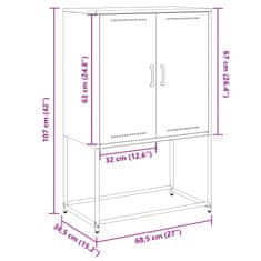 Vidaxl TV omarica bela 100,5x39x60,5 cm jeklo