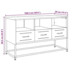 Vidaxl TV omarica črna 100,5x39x60,5 cm jeklo