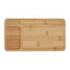 A DESIGN Lesen namizni organizator z brezžičnim polnilcem za mobitel WOOD