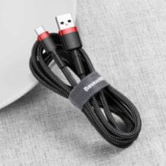 BASEUS Baseus Cafule USB-C kabel 2A 3m (črn+rdeč)