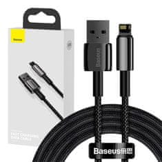 BASEUS Baseus Tungsten Gold kabel USB na iP 2,4A 2m (črn)