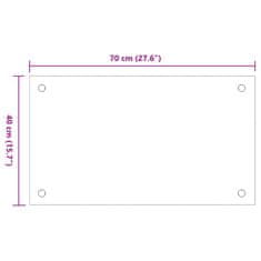 Vidaxl Kuhinjska zaščitna obloga 2 kosa črna 70x40 cm kaljeno steklo