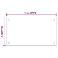 Vidaxl Kuhinjska zaščitna obloga 2 kosa črna 70x60 cm kaljeno steklo