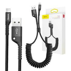 BASEUS Baseus Vzmetni kabel Lightning 1 m 2A (črn)