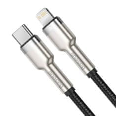 BASEUS Kabel USB-C za Lightning Baseus Cafule, PD, 20 W, 0,25 m (črn)