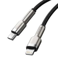 BASEUS Kabel USB-C za Lightning Baseus Cafule, PD, 20 W, 0,25 m (črn)