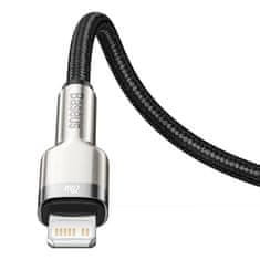 BASEUS Kabel USB-C za Lightning Baseus Cafule, PD, 20 W, 0,25 m (črn)