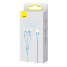 BASEUS Kabel USB 3v1 Baseus serije StarSpeed, USB-C + Micro + Lightning 3,5A, 1,2 m (modri)