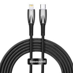 BASEUS Kabel USB-C za Lightning Baseus Glimmer Series, 20 W, 2 m (črn)