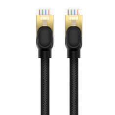 BASEUS Omrežni kabel cat.8 Baseus Ethernet RJ45, 40Gbps, 1,5 m (črn)