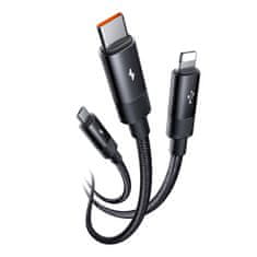 Mcdodo Kabel 3v1 USB na USB-C / Lightning / Micro USB, Mcdodo CA-5790, 3,5 A, 1,2 m (črn)