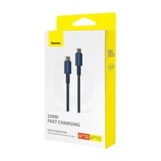 BASEUS Kabel USB-C na USB-C Baseus Tungsten Gold, 100 W, 1 m (modri)