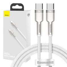 BASEUS Kabel USB-C do USB-C Baseus Cafule, 100 W, 1 m (bela)