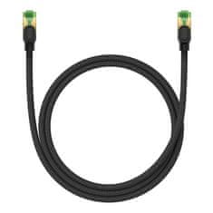 BASEUS Pleteni omrežni kabel cat.8 Baseus Ethernet RJ45, 40Gbps, 1m (črn)