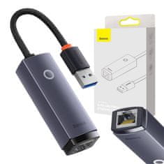 BASEUS Omrežni adapter Baseus Lite Series USB na RJ45, 1000Mbps (siv)