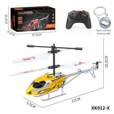 CAB Toys Helikopter XK912 dia daljinski upravljalnik żółty