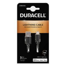 Duracell Kabel USB z Lightning Duracell 1 m (črn)