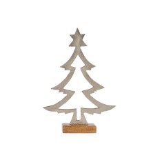 NEW Vianočný stromček Oblika 5 x 29 x 20,5 cm Srebrna Les