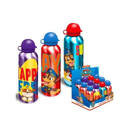 KIDS LICENSING Aluminijasta steklenica za pitje PAW PATROL / modra, 500ml, CD210A